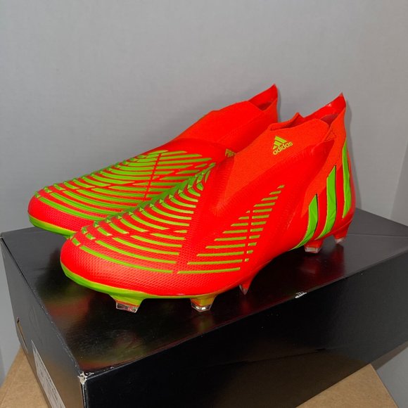 ADIDAS PREDATOR EDGE + FG (GW1039) SOCCER MEN SIZE 9 SOL RED